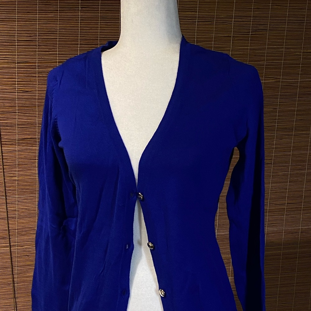 Oh MG Women’s Blue Button Down Cardigan L